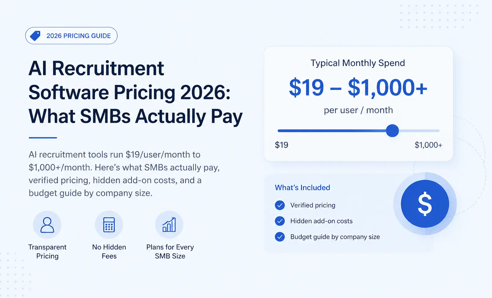 AI Recruitment Software Pricing 2026: What SMBs Actually Pay